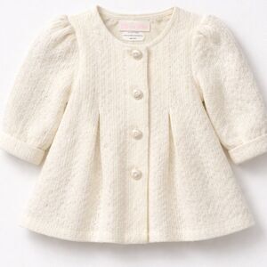 Bonnie Baby ivory sweater coat dress size 12 months